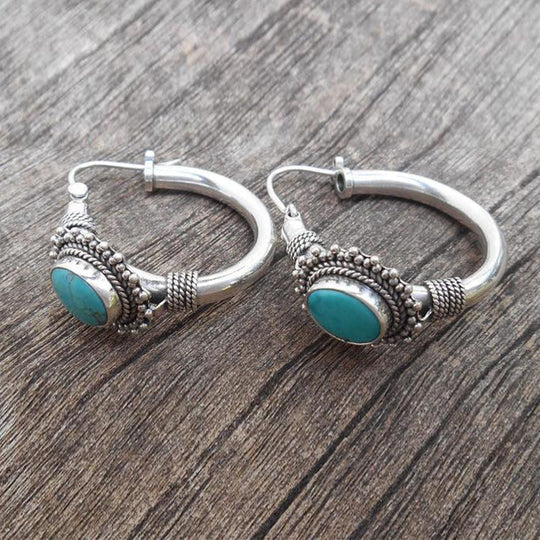 Brincos vintage turquesa
