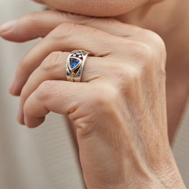 Anel Vintage Azul