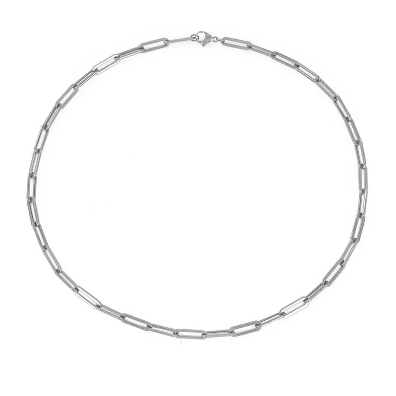 Colar Feminino com Corrente em Aço Inoxidável