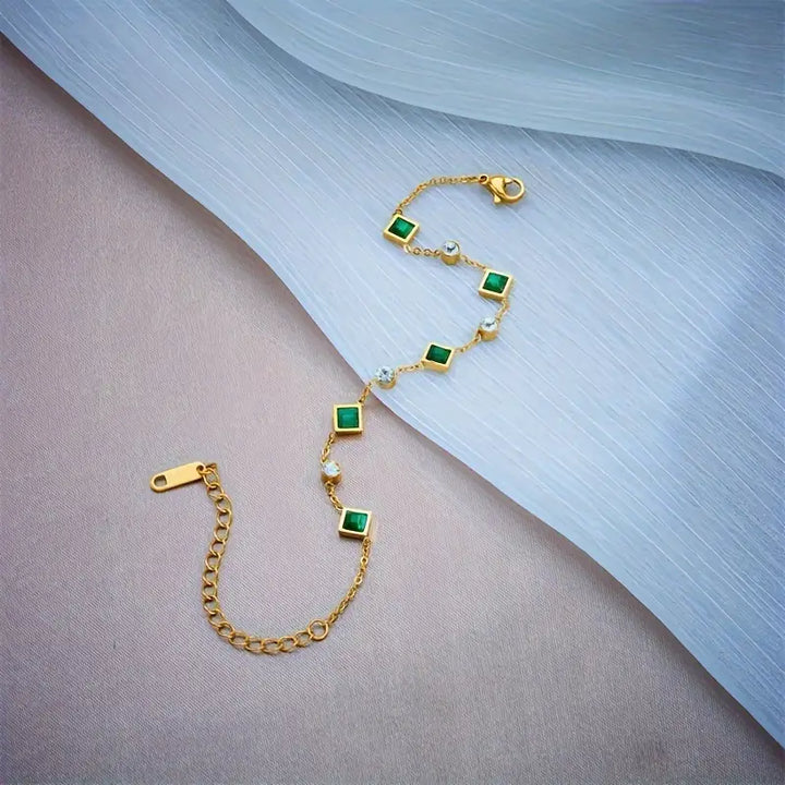 Pulseira Carolina com Esmeralda