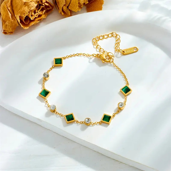 Pulseira Carolina com Esmeralda