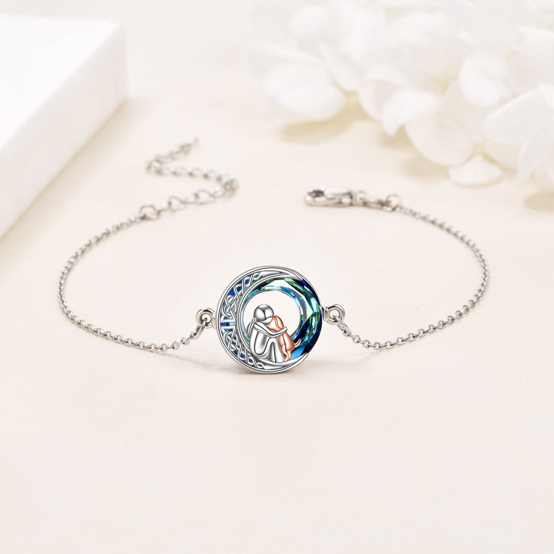 Pulseira Ajustável com Pingente de Cão em Prata de Lei