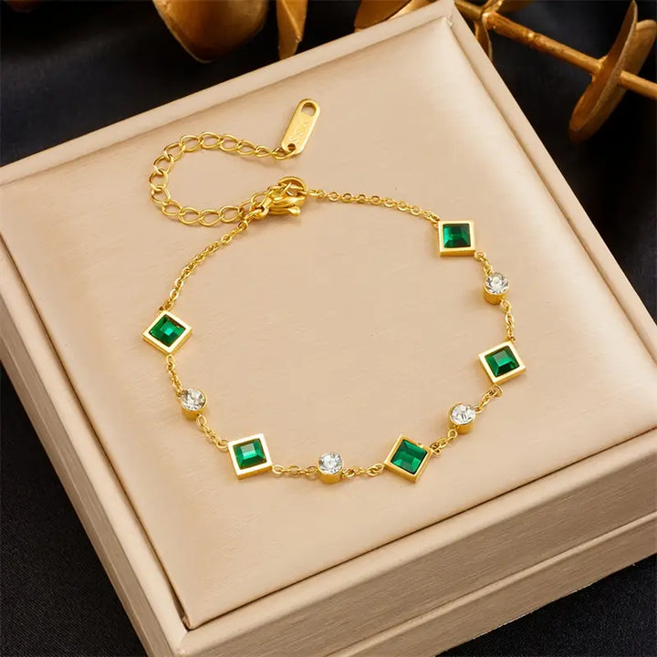Pulseira Carolina com Esmeralda