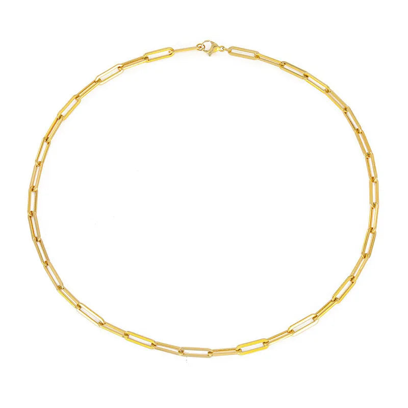 Colar Feminino com Corrente em Aço Inoxidável
