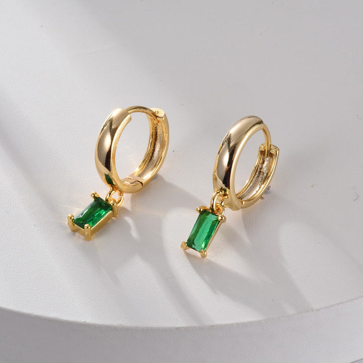 Brincos Luisa Elegantes com Esmeralda