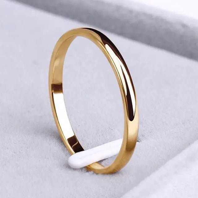 Anel Simples em Dourado e Prateado