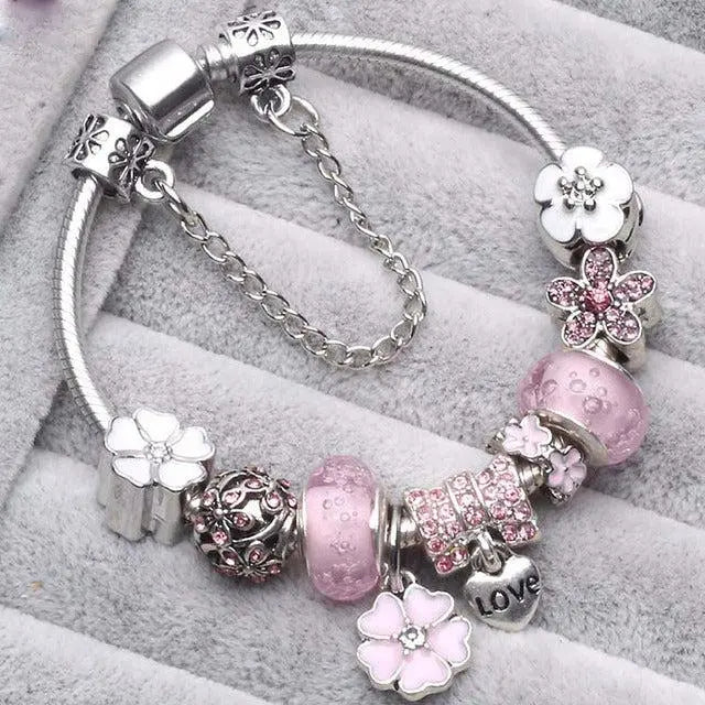 Pulseiras Vintage em Prata Rosa