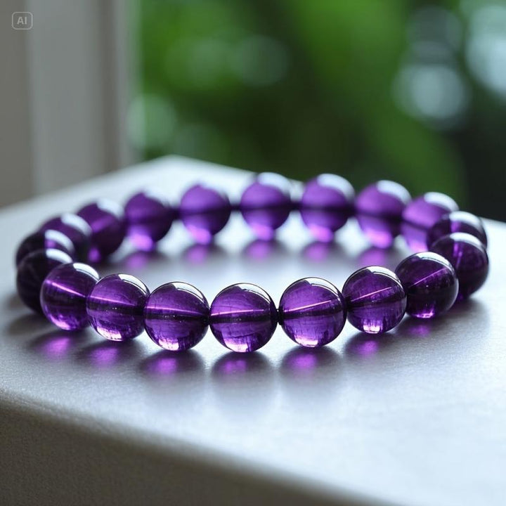 Pulseira Valeria de Perolas Roxas