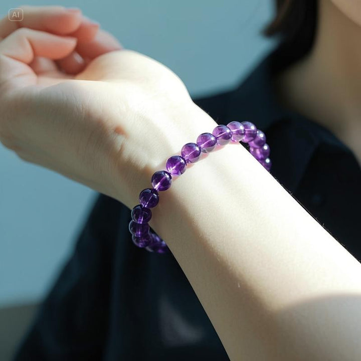 Pulseira Valeria de Perolas Roxas