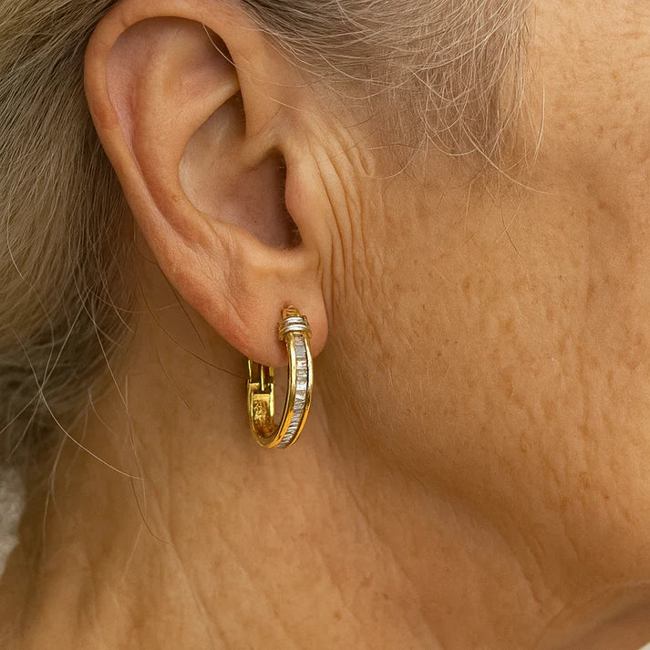 Brincos Vintage de Ouro e Diamante