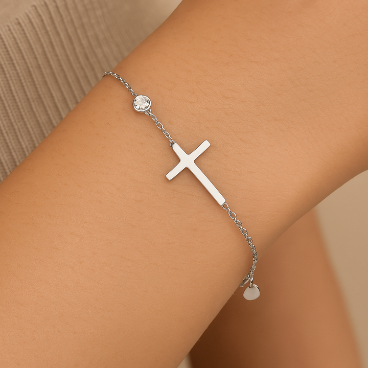 Pulseira Coração Prateada Faith