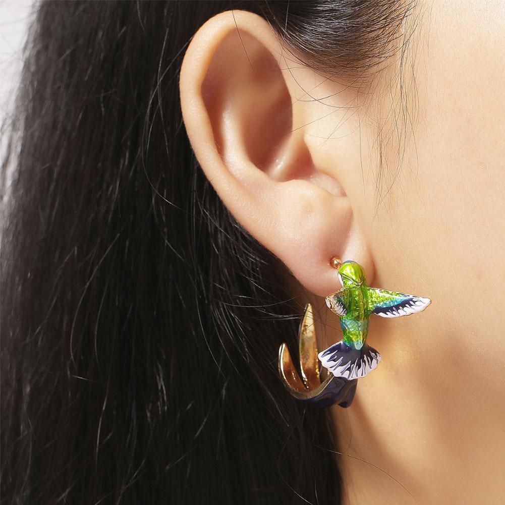Brincos Criativos Exclusivos em Forma de Beija-Flor
