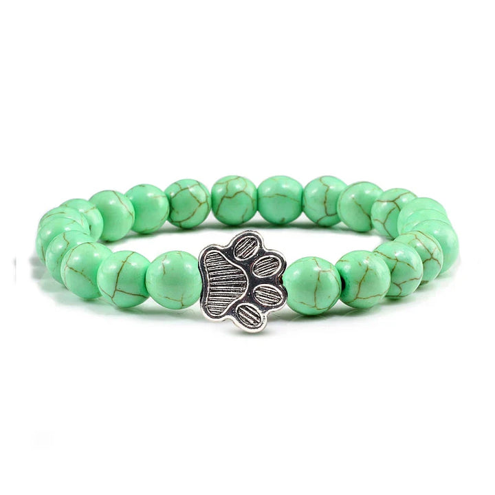 Pulseira com Contas em Forma de Pata – Design em Pedra Natural