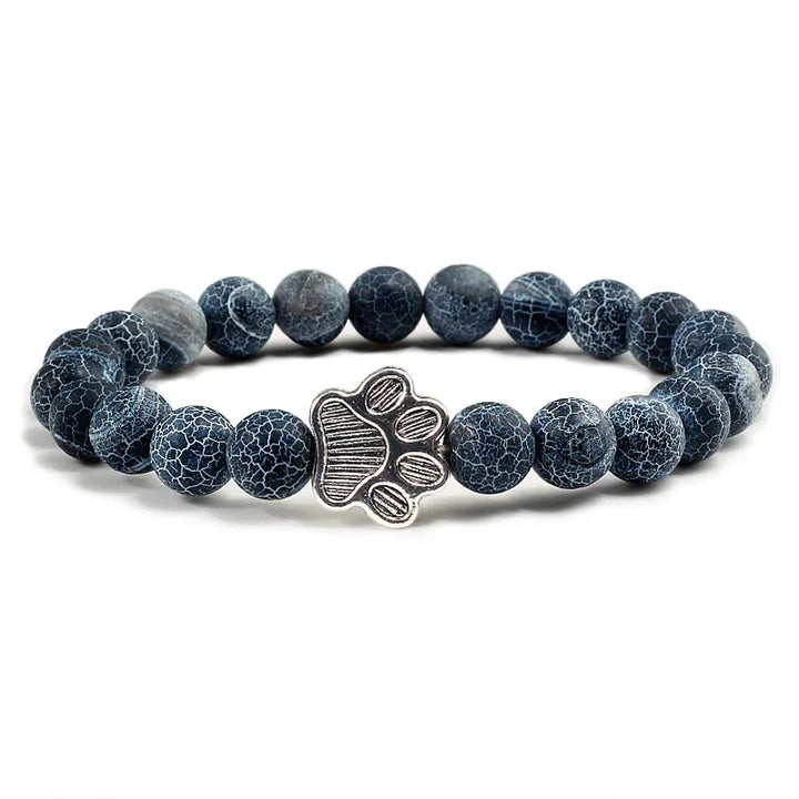 Pulseira com Contas em Forma de Pata – Design em Pedra Natural