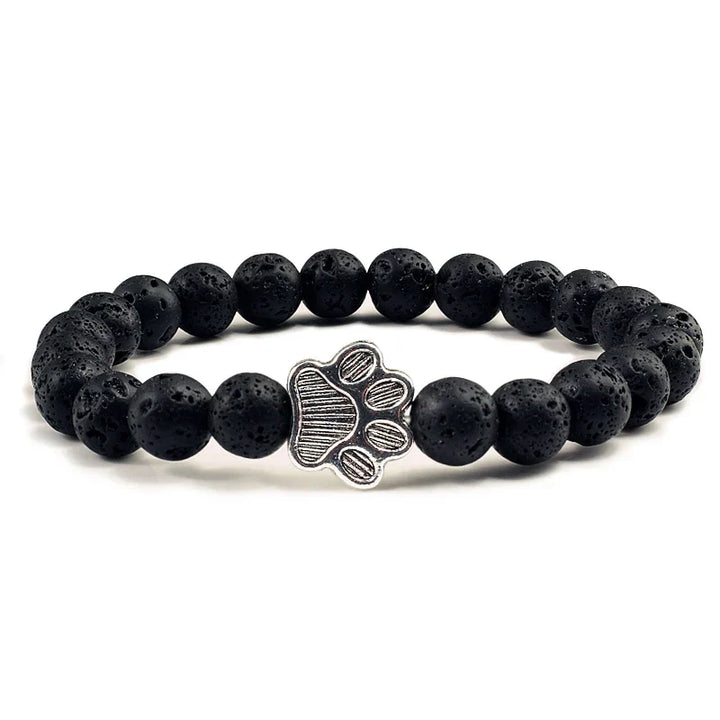 Pulseira com Contas em Forma de Pata – Design em Pedra Natural