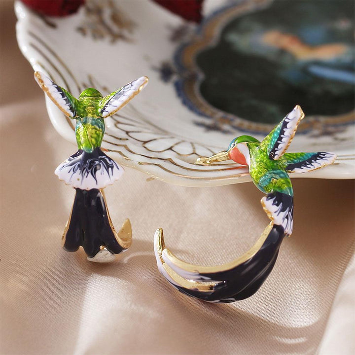 Brincos Criativos Exclusivos em Forma de Beija-Flor