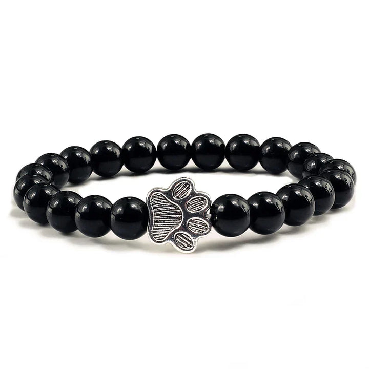 Pulseira com Contas em Forma de Pata – Design em Pedra Natural