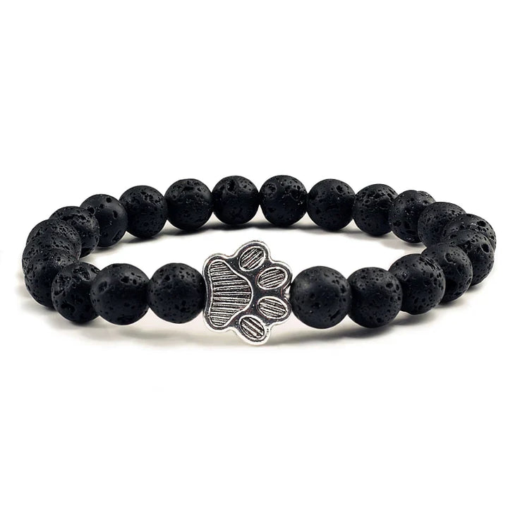 Pulseira com Contas em Forma de Pata – Design em Pedra Natural