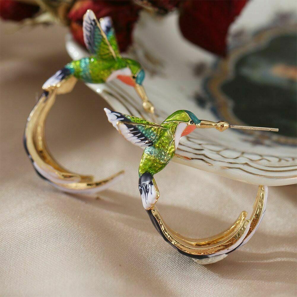 Brincos Criativos Exclusivos em Forma de Beija-Flor
