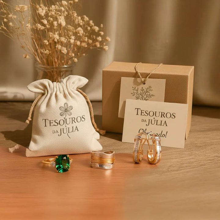 Brincos de argola com design vintage em ouro e pérolas