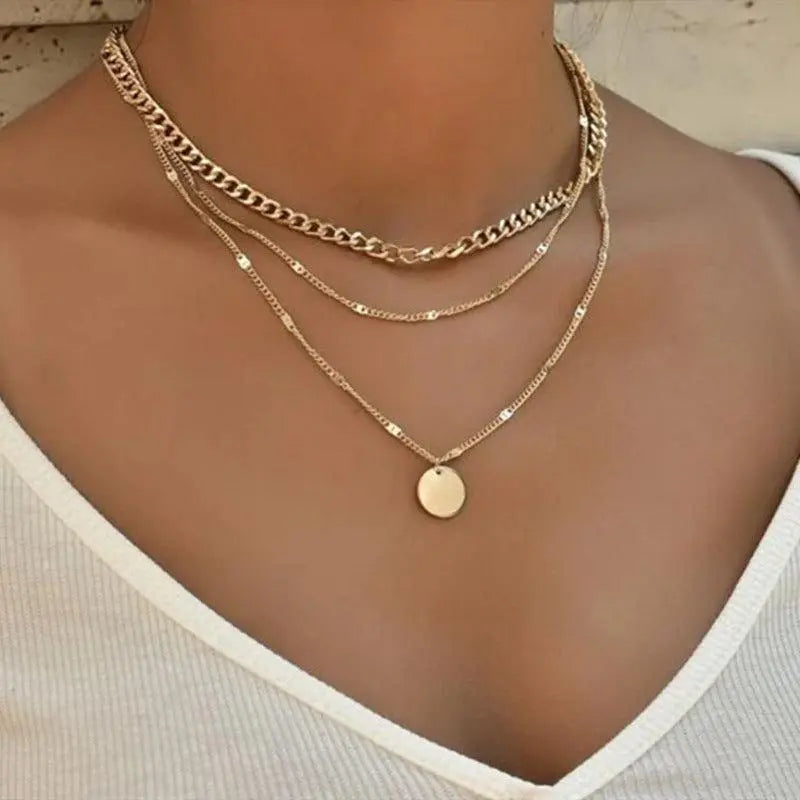 Colar Banhado a Dourado e Prateado