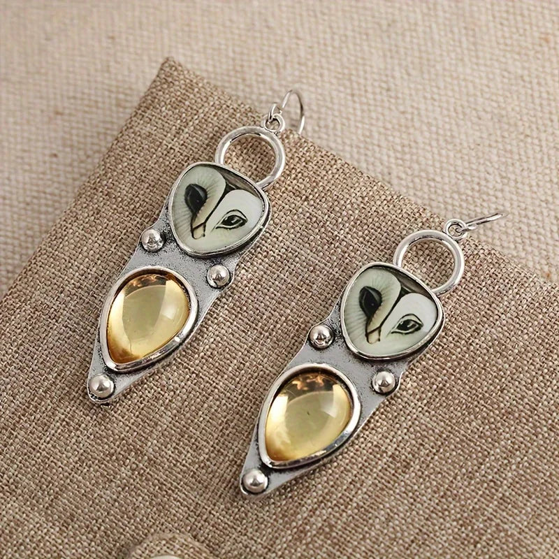 Brincos Boho Queda da Coruja - Sem Níquel para Orelhas Sensíveis