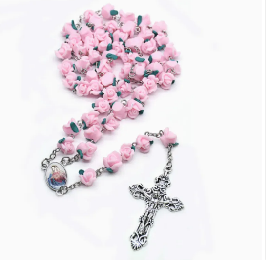 Colar Rosário de Rosas