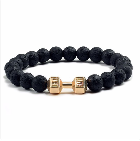 Pulseira de Aromaterapia com Pedras de Lava