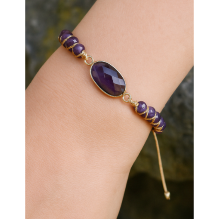 Pulseira de Ametista Elegante