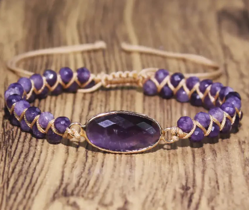Pulseira de Ametista Elegante