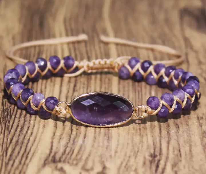 Pulseira de Ametista Elegante